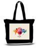 El Paso City and State Skyline Watercolor Tote Bags