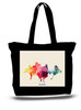 Norfolk City and State Skyline Watercolor Tote Bags