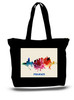 Phoenix City and State Skyline Watercolor Tote Bags