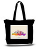 Atlanta City and State Skyline Watercolor Tote Bags