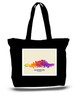 Rochester City and State Skyline Watercolor Tote Bags