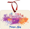 City Of Tampa Bay Watercolor Skyline Chirstmas Ormanent