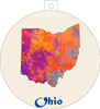 City Of Ohio Watercolor Skyline Chirstmas Ormanent