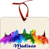 City Of Madison Watercolor Skyline Chirstmas Ormanent