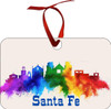 City Of Santa Fe Watercolor Skyline Chirstmas Ormanent