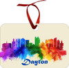 City Of Dayton Watercolor Skyline Chirstmas Ormanent