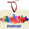 City Of Richmond Watercolor Skyline Chirstmas Ormanent