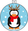 Penguin And Snow Christmas Ornament