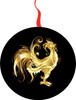 Golden Rooster Christmas Ornament
