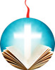 Bible And The Cross Christmas Ornament