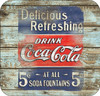 Set of 4 Coaters Drink Coca Cola 5 Cent