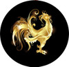 Set of 4 Coaters Golden Rooster