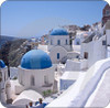 Set of 4 Coaters Santorini Greece