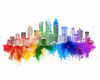 City Of Atlanta New Watercolor Skyline Art