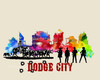 City Of Dodge Watercolor Skyline Art