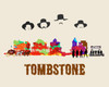 NEW City Of Tombstone Watercolor Skyline Art