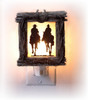 COWBOY NIGHT LIGHT western old west cowboy  art style 3 INCHES WIDE VERY LARGE AND BRIGHT