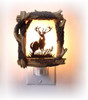 Elk art 3 inch wide NIGHT LIGHT western old west cowboy art style  VERY LARGE AND BRIGHT