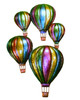 METAL HOT AIR  BALLOON WALL HANGING  22"HX14"W