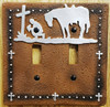 Cowboy Praying  Art Dual  Wall Light Switch Wall Outlet