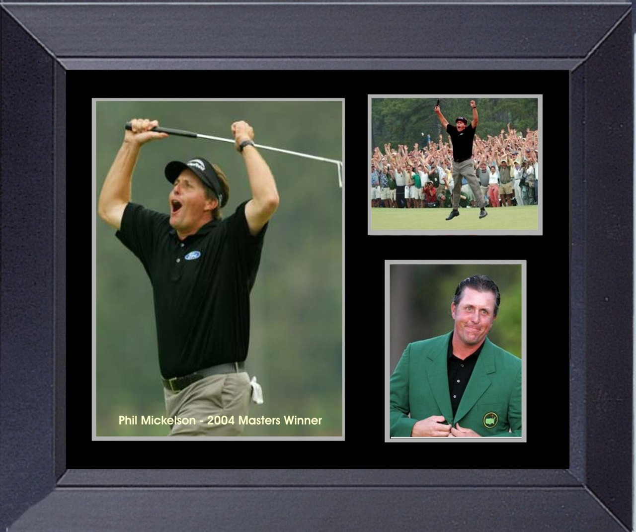 Phil Mickelsom First  Master Win 2004 Framed Golf Wall Décor Art 14 x 17 Framed Print