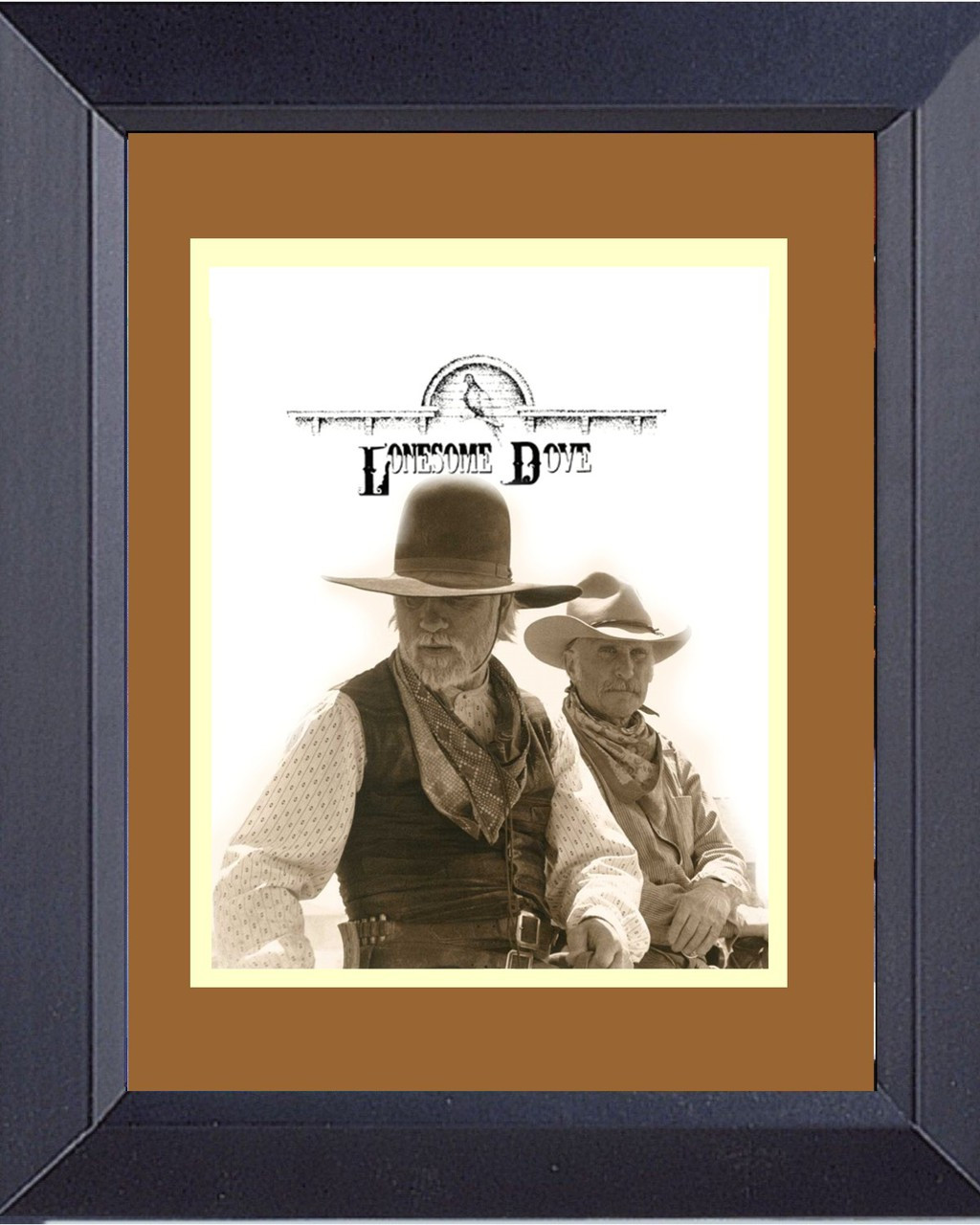 Lonesome Dove Logo With Gus And Call   Framed Print