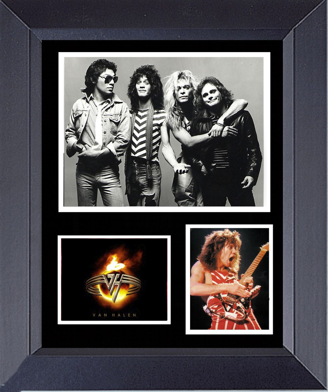 Eddie Van Halen Legend Rock Group Framed Print