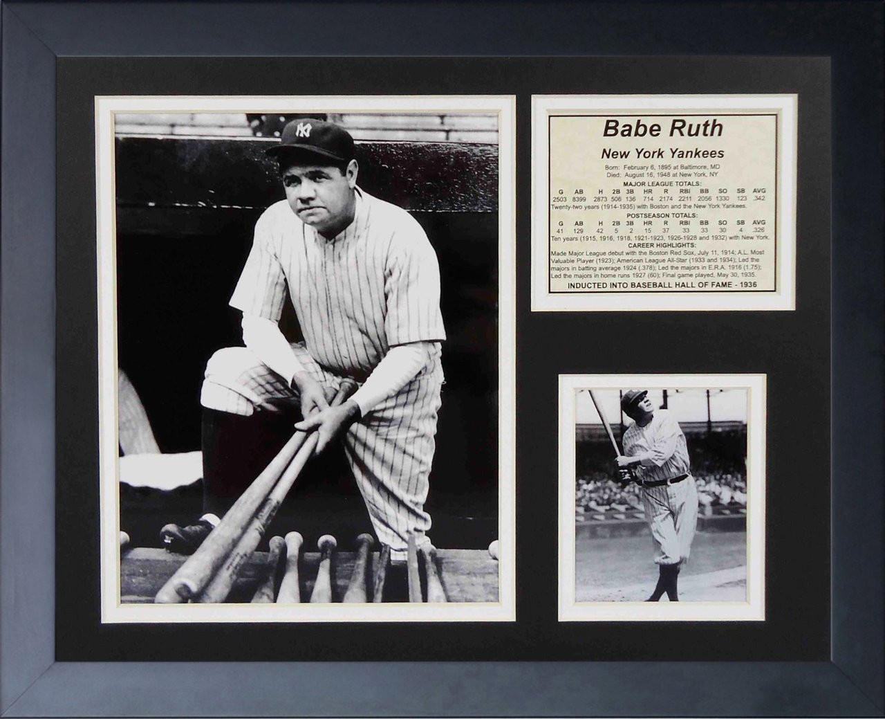 Babe Ruth Baseball Legend Framed Print