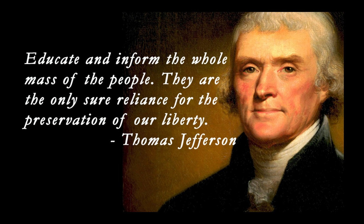 Poster  Thomas Jefferson   Poster  Educate And Inform The Whole Mass Of People