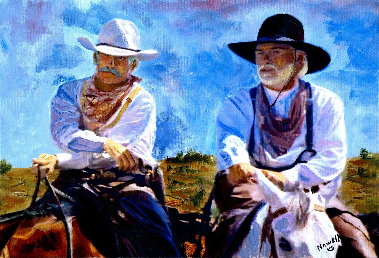 Leaving Lonesome Dove Oil Painting