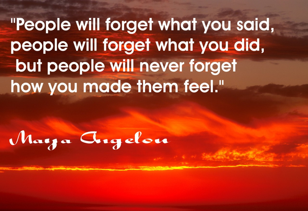 Famous Quote Poster  People Will Forget What You Said, Famous  Mayo Angelou Large Poster