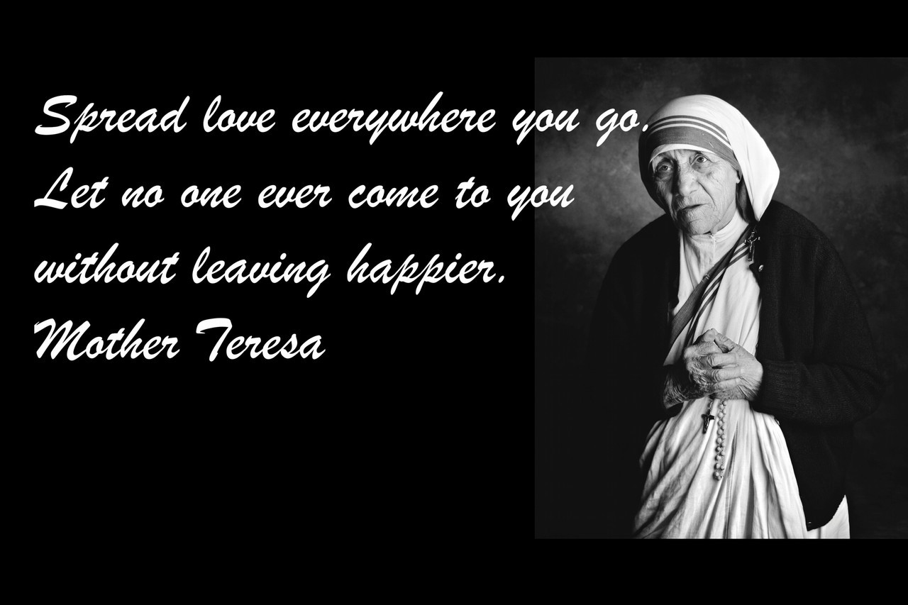 Famous Quote Poster  Spread Lover Everywhere You Go Mother Teresa