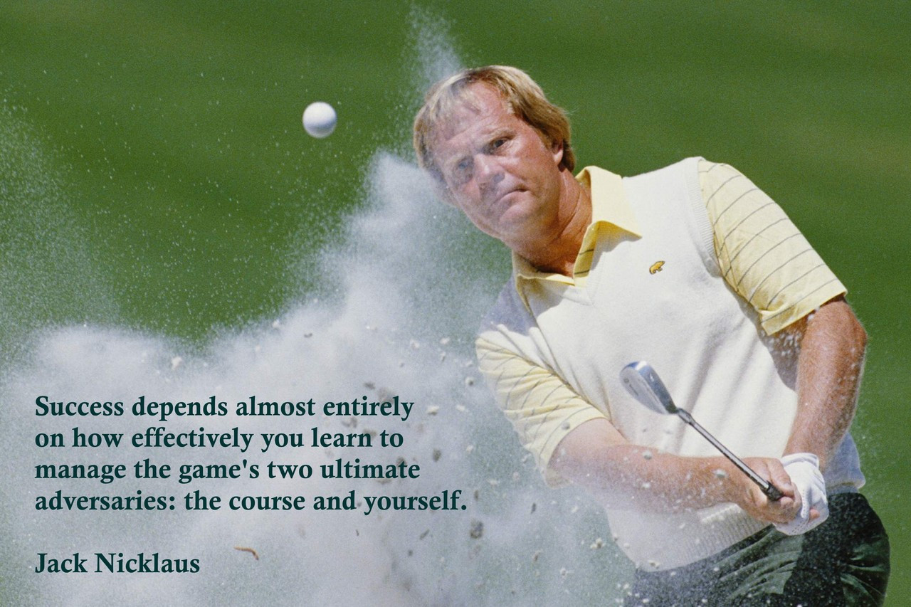Famous Quote Poster  Success Depends Almost Entirely On How Effectively You Learn To Manage Jack Nicklaus