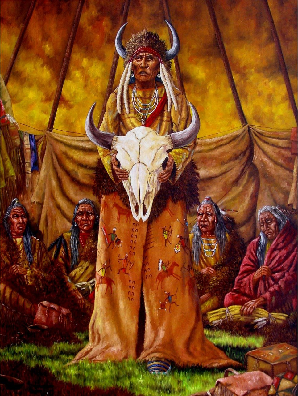 Seeking Answers Bring Back The Buffalo Native American Indian Poster Print