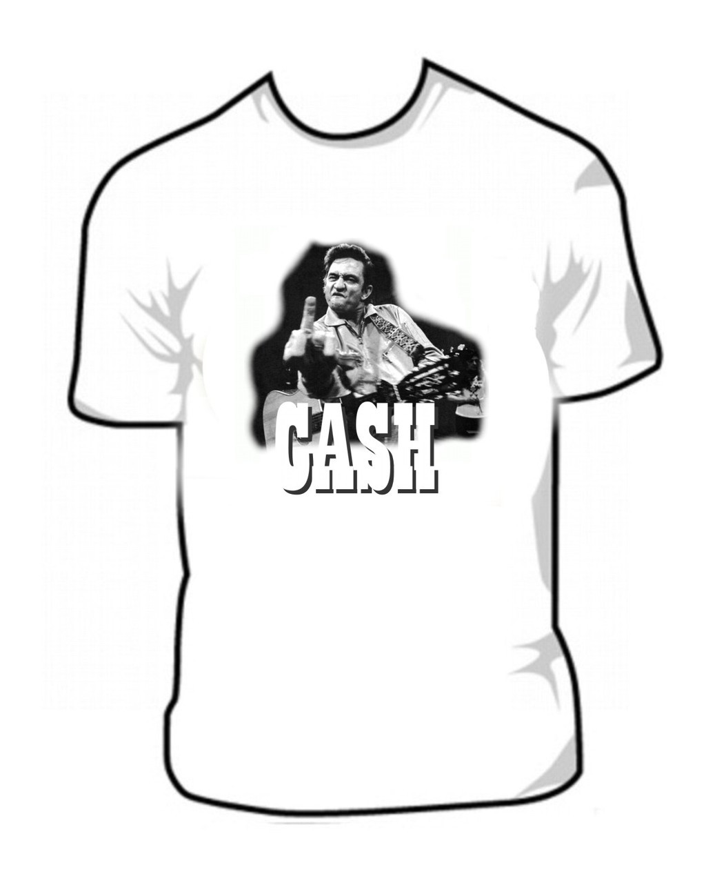 Hello I Am Johnny Cash Middle Finger T Shirt