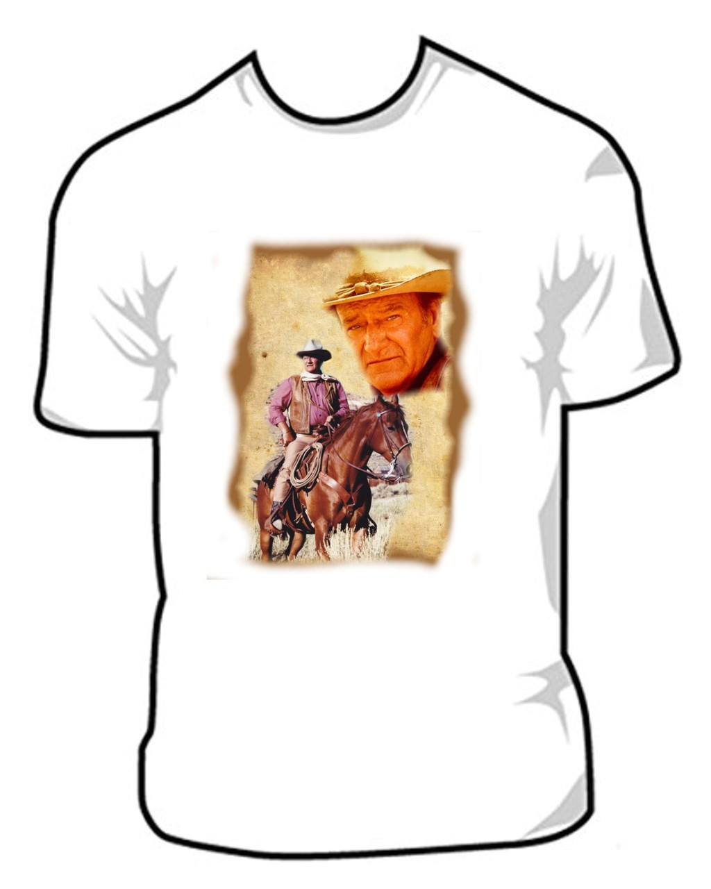 John Wayne Photo Collage T Shirt