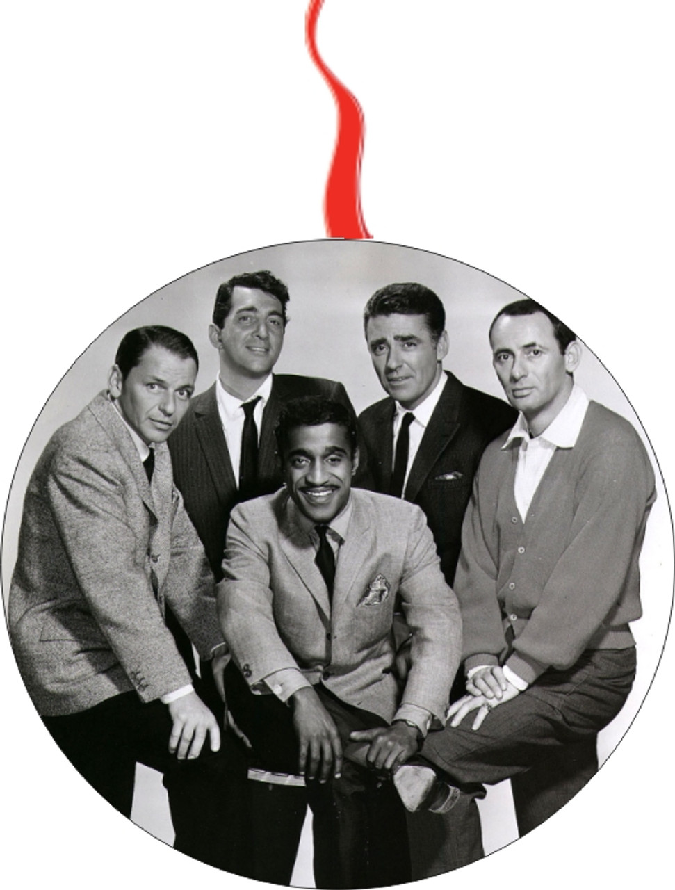 The Rat Pack Frank Sinatra Martin Davis Christmas  Ornament