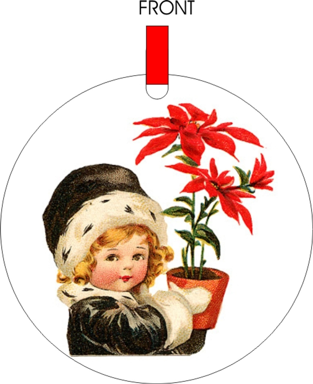 Little Girl With Poinciana Flowers Christmas  Ornament