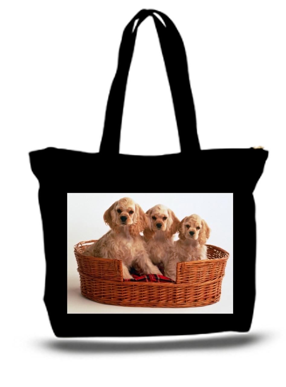 XXL Tote Bag Puppies Cocker Spaniel