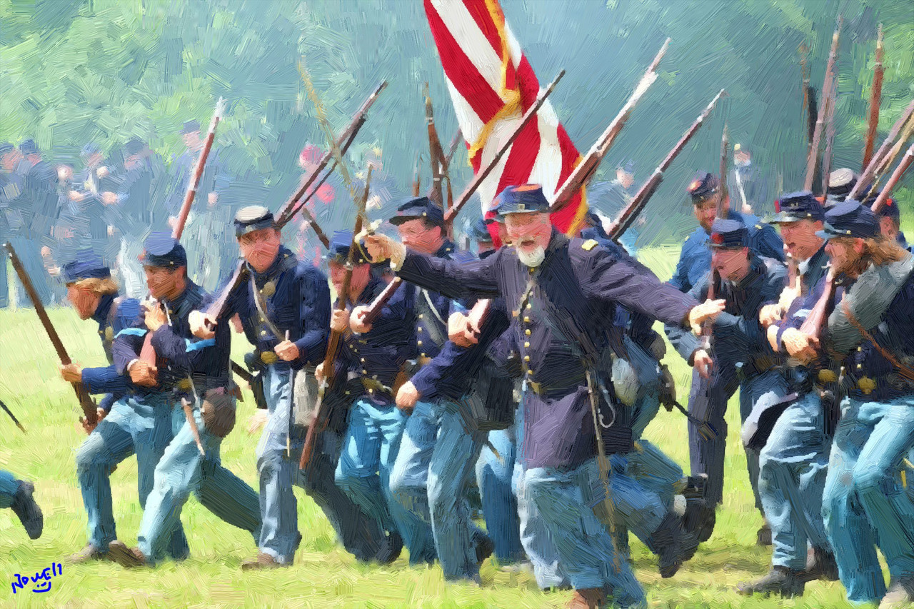 Civil War Gettysburg  oil Painting By Peter Nowell