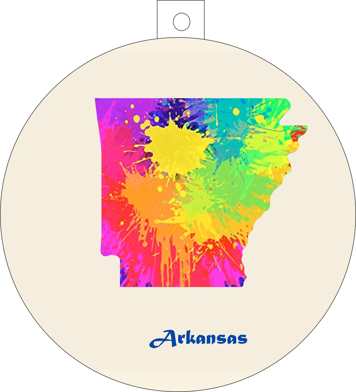 City Of Arkansas Watercolor Skyline Chirstmas Ormanent