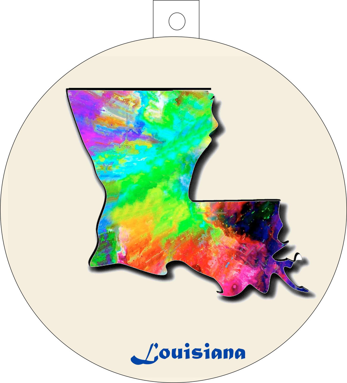 City Of Louisiana Watercolor Skyline Chirstmas Ormanent
