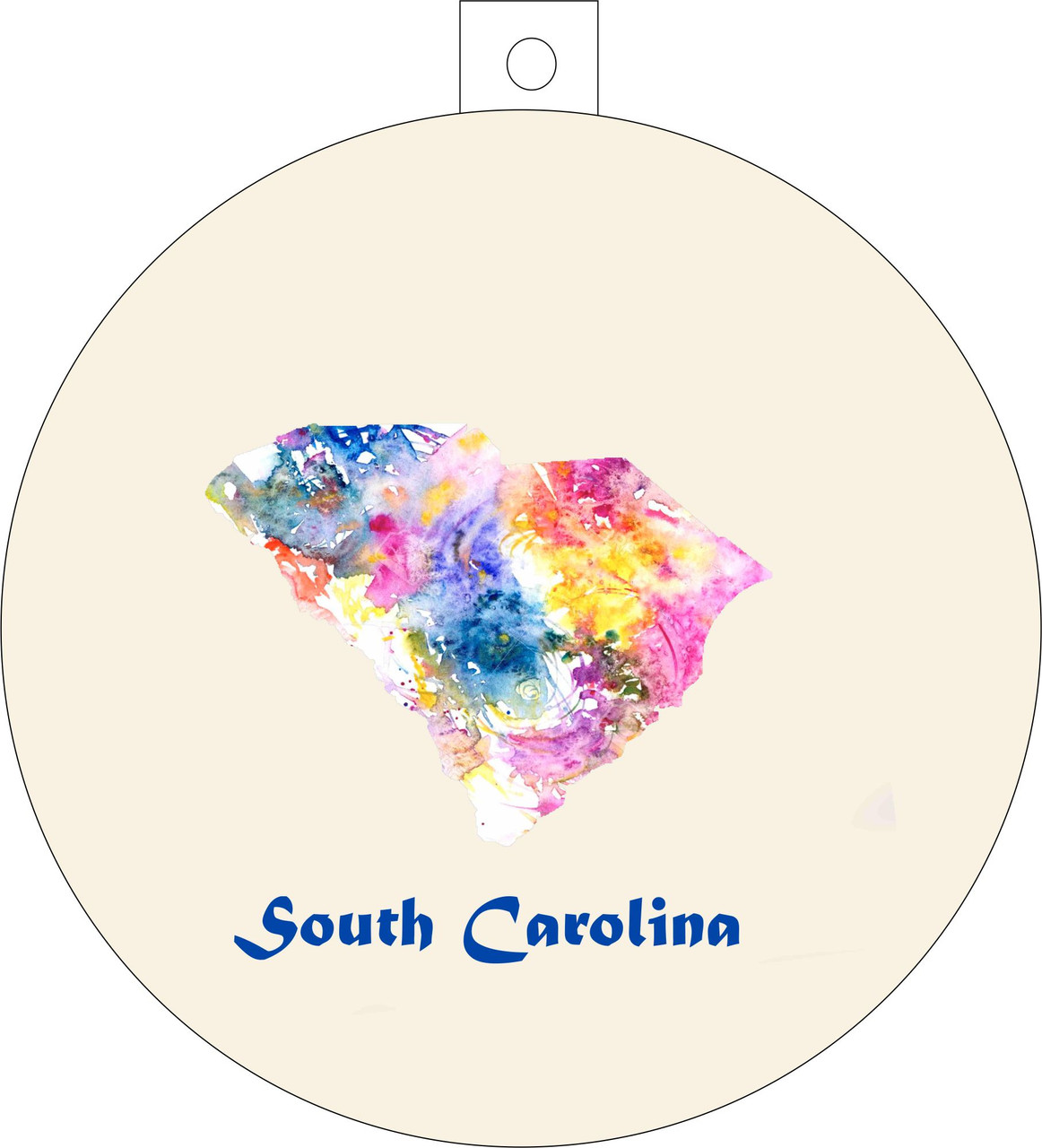 City Of South Carolina Watercolor Skyline Chirstmas Ormanent