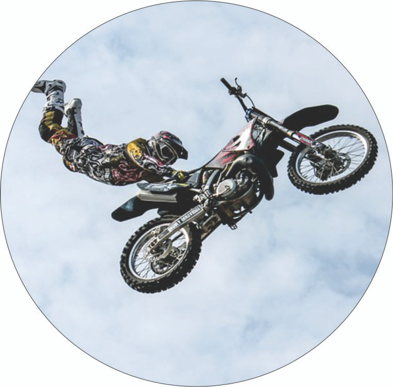 Motocross Flying Through The Air Fantasy Christmas Ornament