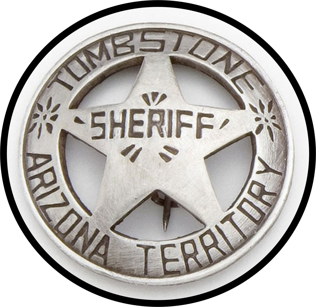 Tombstone Sheriff Arizona Territory Old West Badge Christmas Ornament