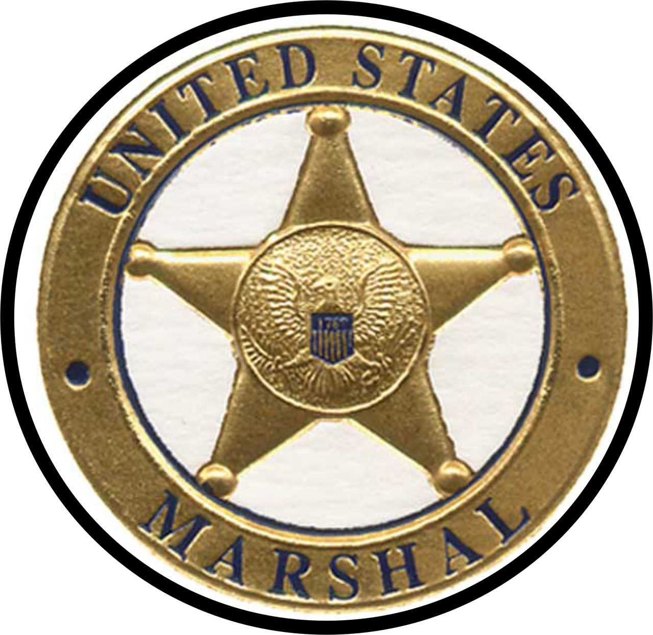 Vintage U S Marshal Badge Old West Christmas Ornament