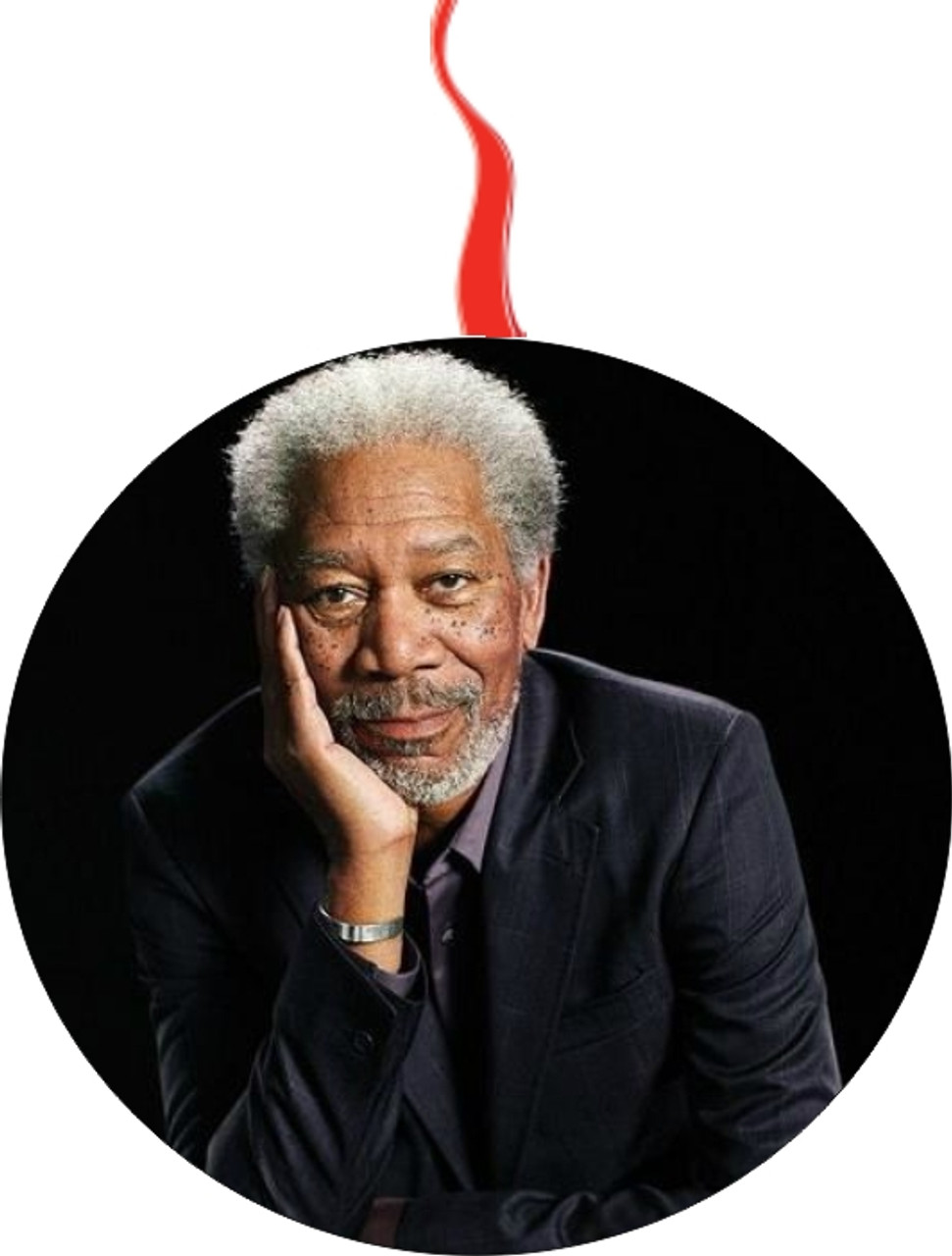 Morgan Freeman Christmas Ornament