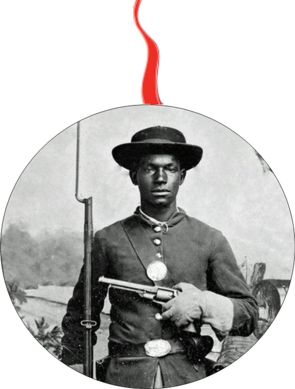 Buffalo Soldier 1865 African American Christmas Ornament