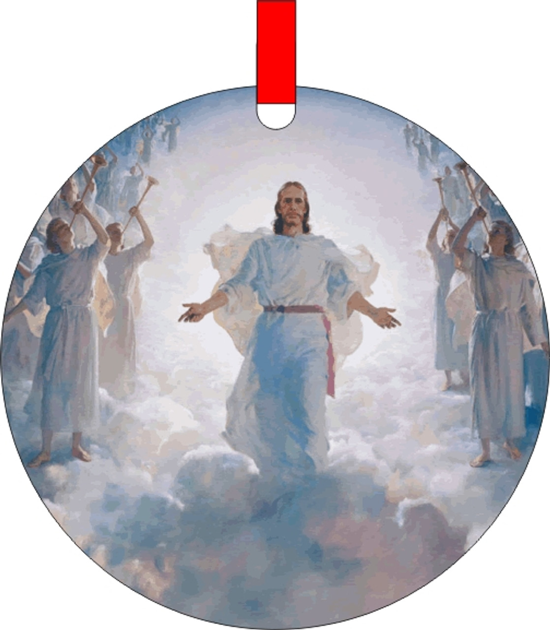 Jesus And The Angels Christmas Ornament