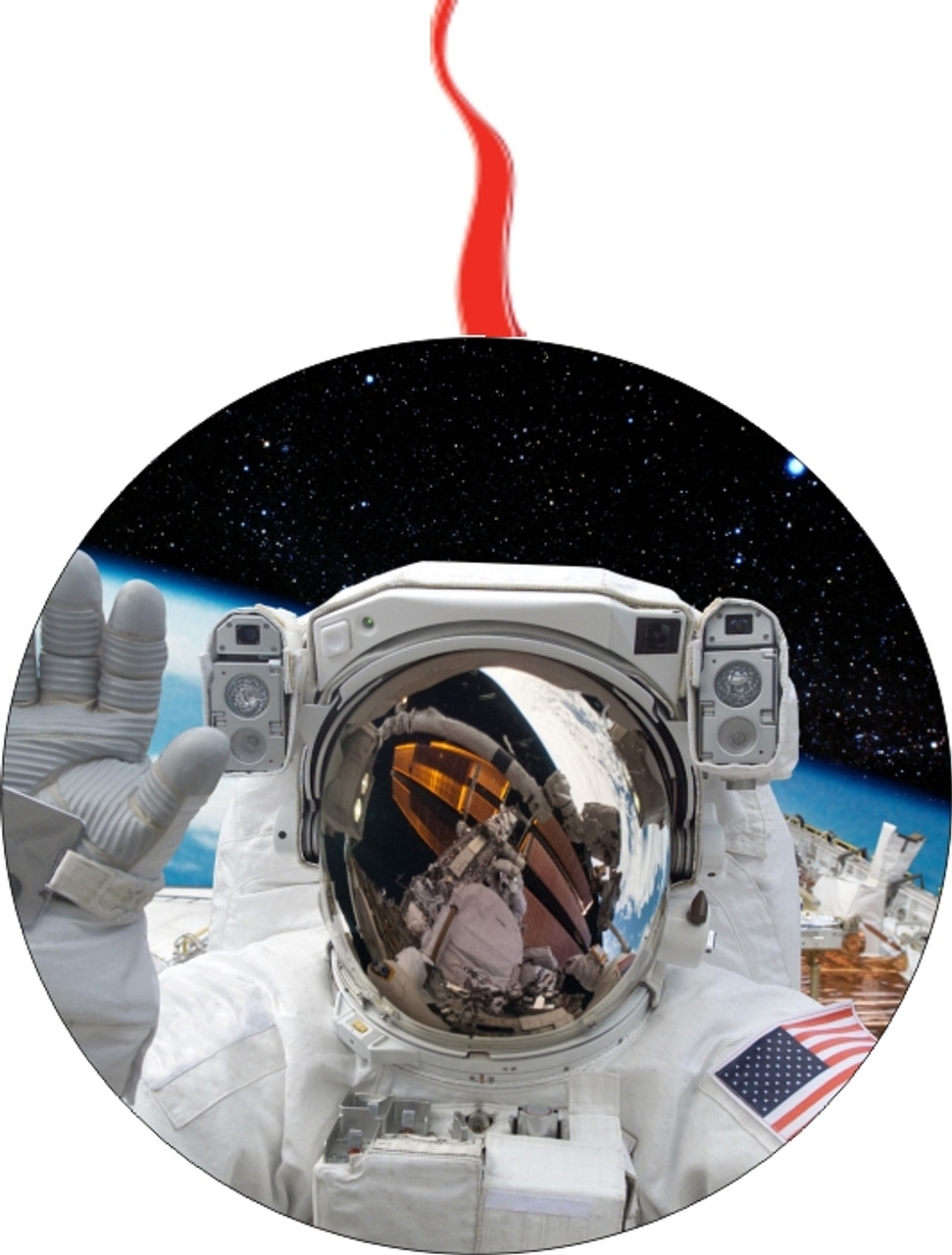 Astronaut Walking Is Space Christmas Ornament